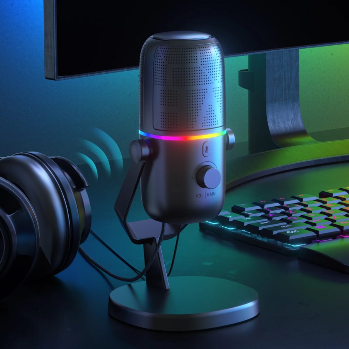 Haylou GX1 RGB USB Condenser Microphone