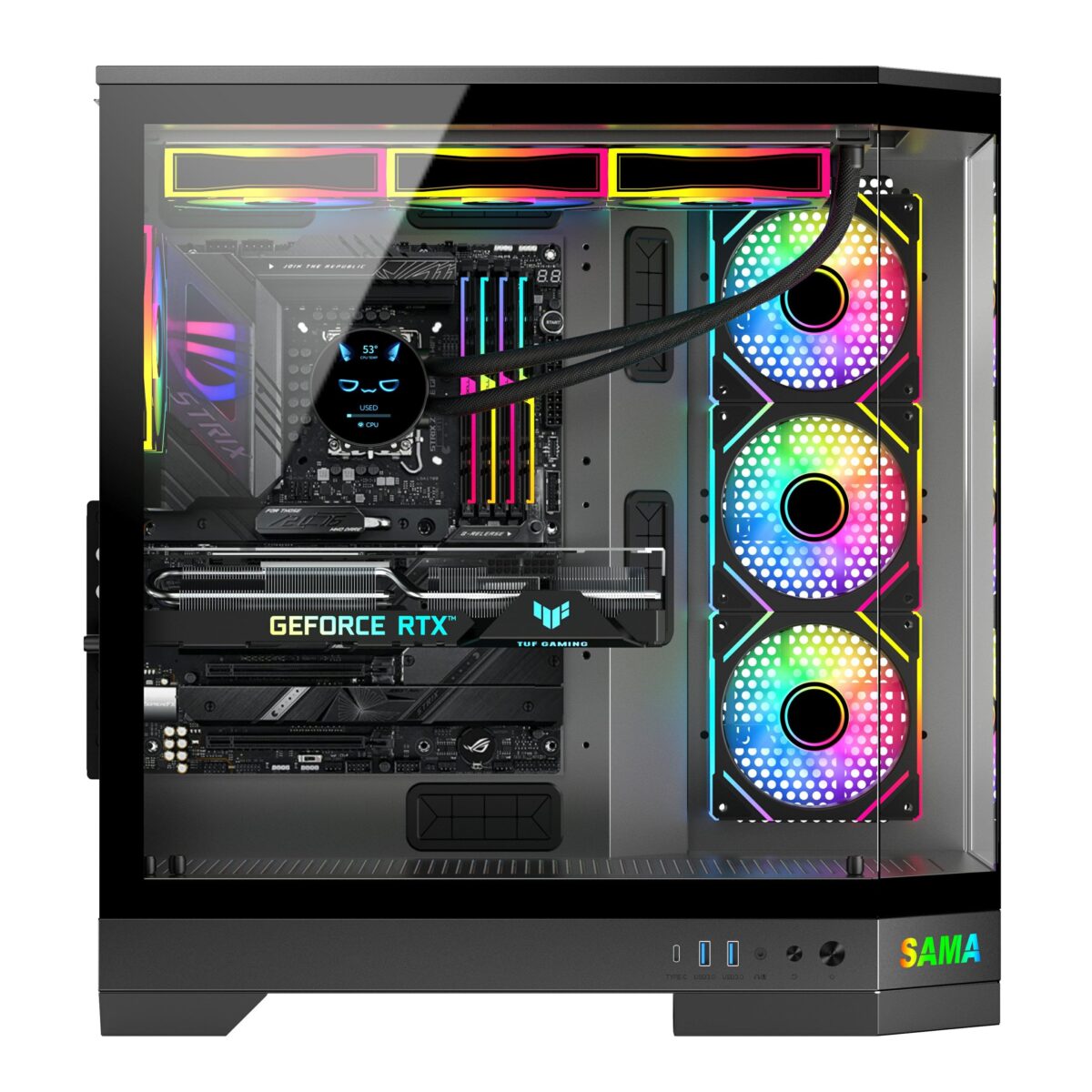 SAMA Neview 3021 ATX Full Tower Gaming Chassis - Black