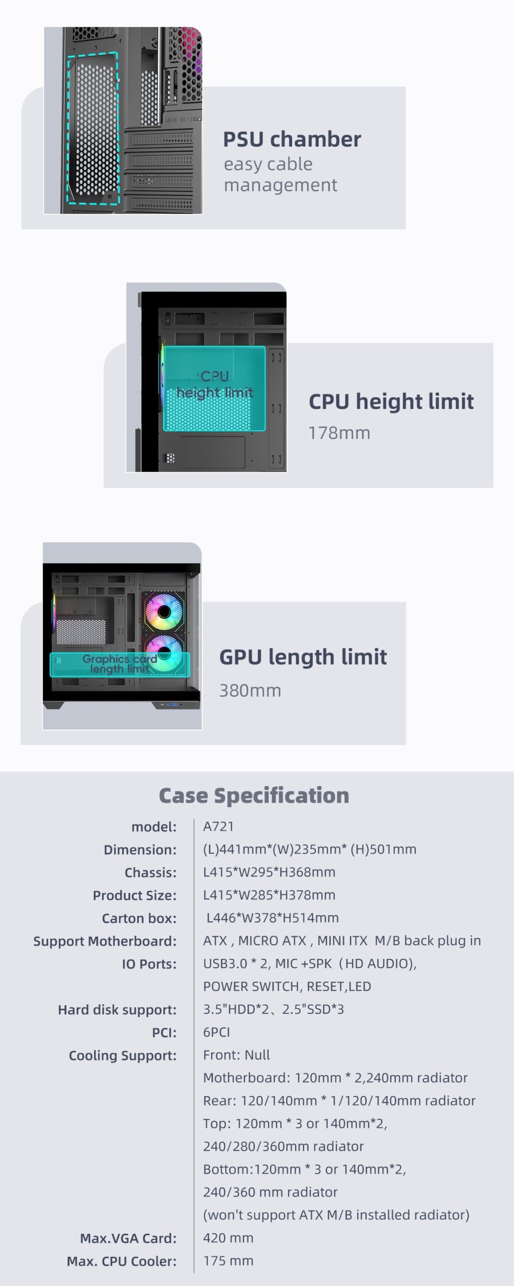 SAMA Neview A721 BTF ATX Mid Tower Gaming Chassis Overview