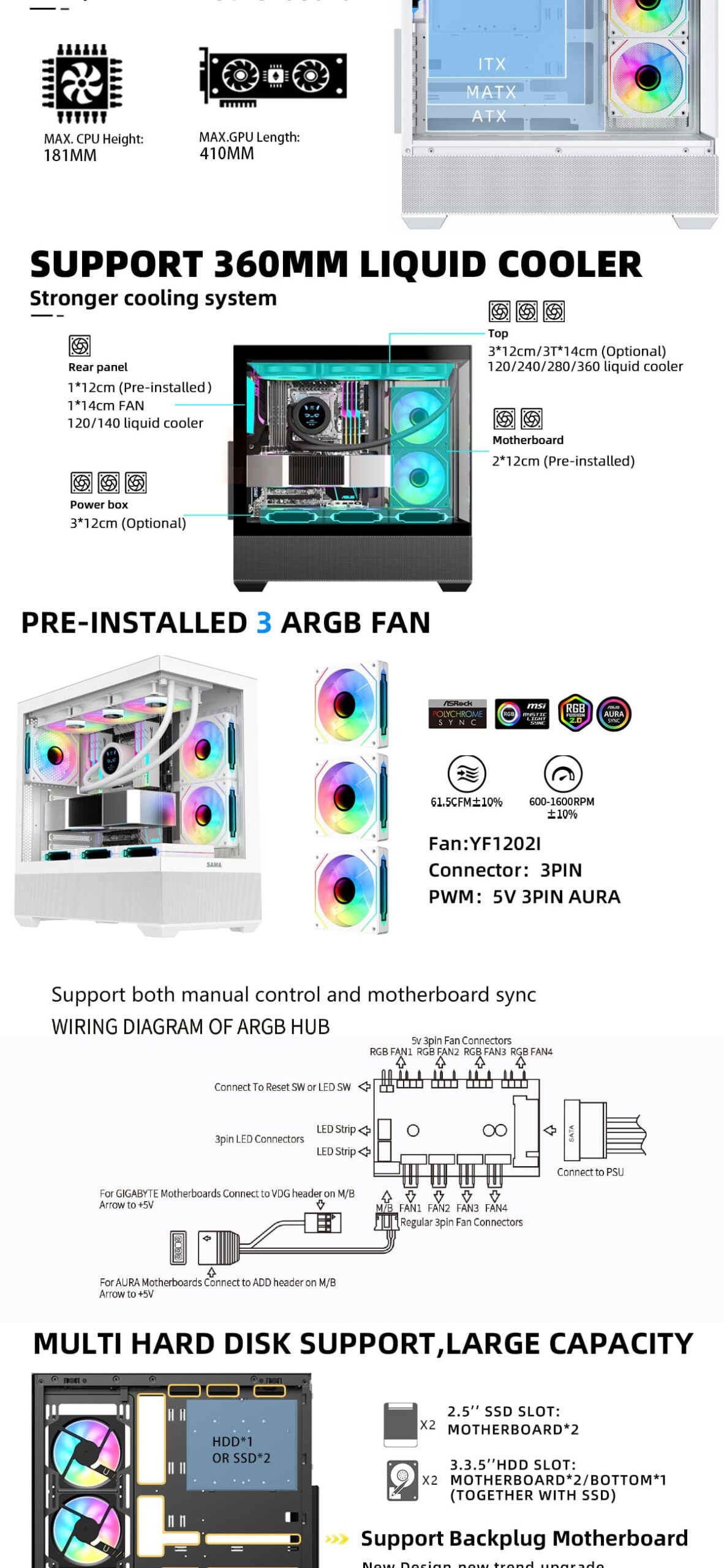 SAMA Neview SV02 ATX Mid Tower Gaming Chassis