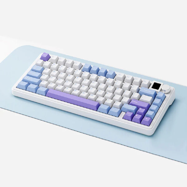 SAMA XINMENG M75 Pro TFT Display Tri-Mode Gasket Mechanical Keyboard - White Blue - Juicy Peach